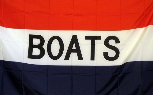 BOATS 3x5&#039; BUSINESS FLAG RED WHITE BLUE BANNER