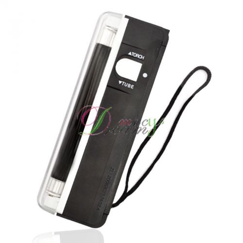 2in1 Handheld UV Light Torch Portable Fake Money ID Detector Lamp Black