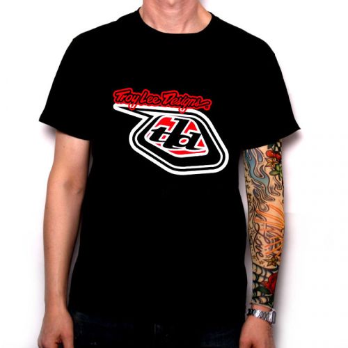 Troy Lee Design Motorcycle Motocross Black Mens T-SHIRT Shirts Tees Size S-3XL