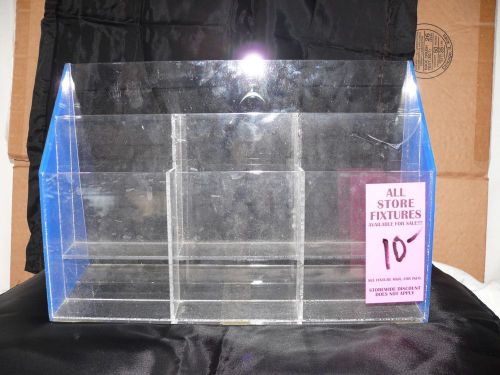 Acrylic durable heavy duty plastic 6 slot 13&#034; Business Pamphlet WALL Organizer