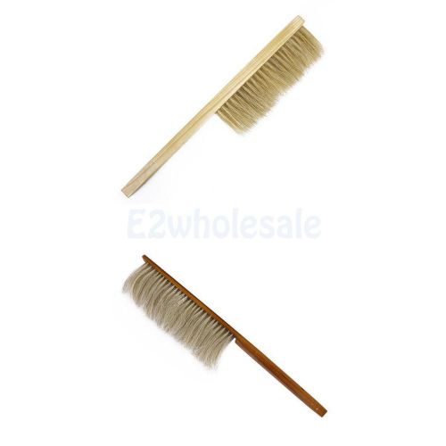 2pcs Pig Bristle + Horsehair Beekeeping Bee Hive Brush Handle Beekeeper Tool