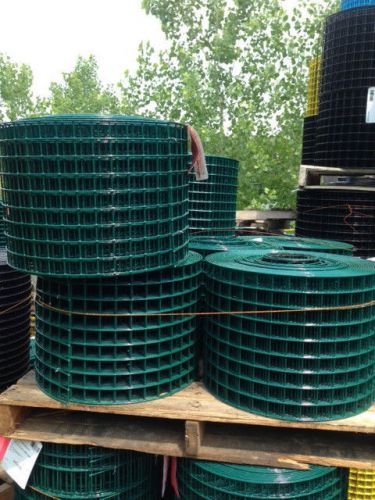 1.5x1.5&#034; 12.5G 13.5&#034;x100&#039; Green PVC Coated GALVANIZED Welded Wire Mesh Rolls