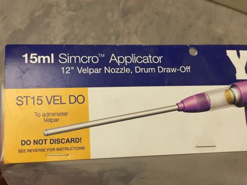 15 ml SIMCRO APPLICATOR, 12&#034; VELPAR NOZZLE, DRAW-OFF, YTEX