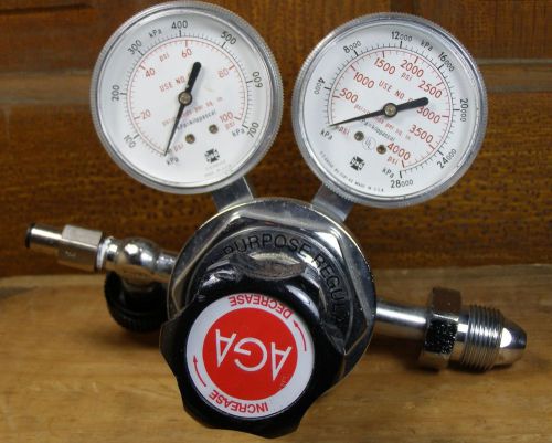 AGA General Purpose Regulator Dual Gauge Model GPT270C Air Gas 3000 PSIG Max