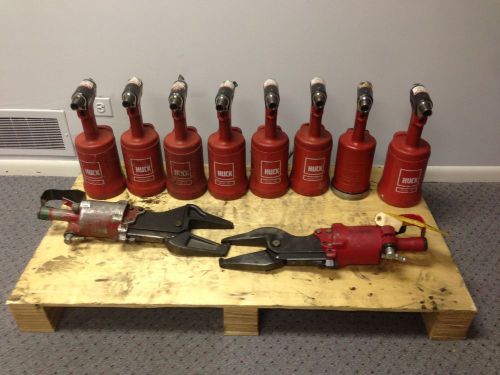 Lot (8) Huck 230 Rivet Gun &amp; (2) Chicago Pneumatic CP-0351 Compression Riveter