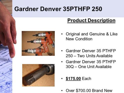 Gardner denver 35pthp 250 for sale