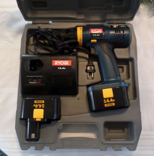 RYOBI 14.4V Cordless 3/8&#034; Extra Battery Drill Set - All Works -