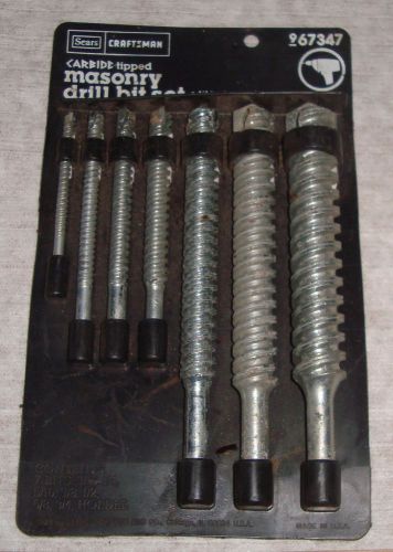 CRAFTSMAN CARBIDE MASONARY DRILL BIT SET 967347