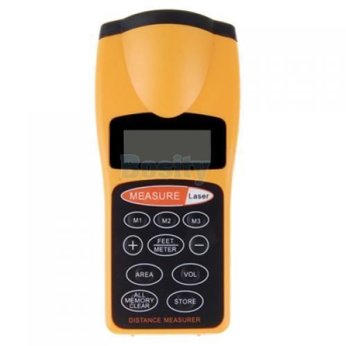 Ultrasonic lcd laser pointer distance measurement measurer meter range 18m for sale