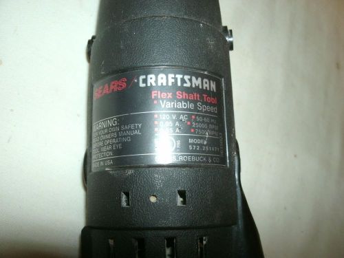 Sears Craftsman flex shaft tool used works drill buff clean grind sand