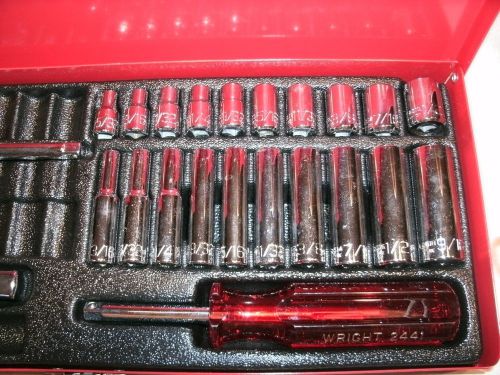 Wright Tool 25 piece 1/4&#034; drive standard socket set