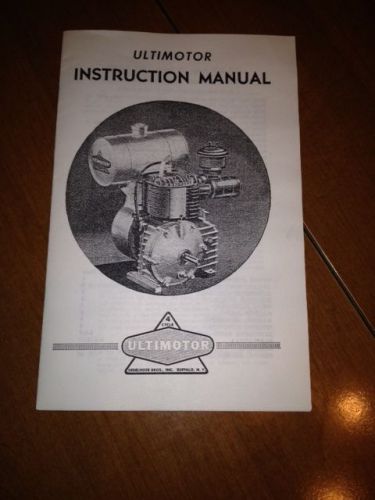 Ultimotor Instruction Manual with Parts List - Reproduction