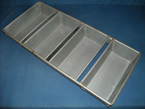 Ekco Glaco Industrial 4 Loaf Bread Baking Pan Architectural Salvage Repurposed