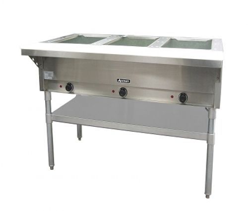 Adcraft (ST-120/3) Three Well Steam Table W/Cutting Board, 2250 W