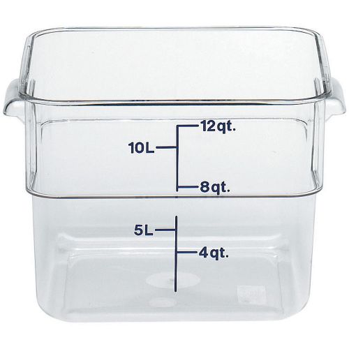 CAMBRO 12 QT. CAMSQUARE FOOD STORAGE CONTAINERS, 6PK CLEAR 12SFSCW-135
