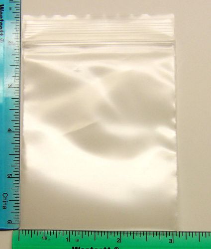 100 - 3 x 4&#034; Clear 4 mil Reusable Zipper Zip Lock LDPE Heavy Duty Zip Bags