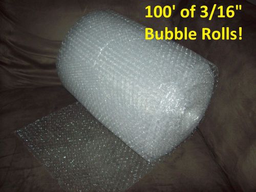 100&#039; bubble wrap/roll (small) 3/16&#034; bubble! 12&#034; wide! perforated every foot!! for sale