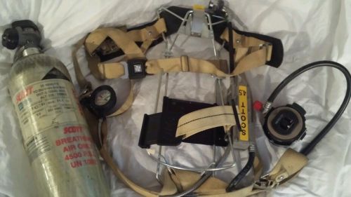 Scott Air-Pak SCBA 4.5 Firefighter Harness MASK, PACK &amp; 30 MIN. TANK FREE SHIP!