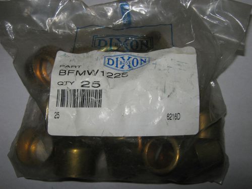 1 pc dixon bfmw1225 brass crimping ferrule, lot of 25, new for sale