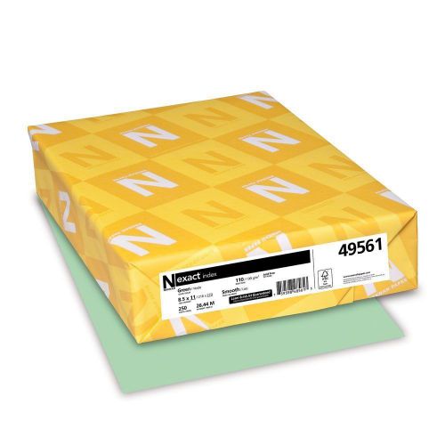 Neenah Exact Index, 90 lb, 8.5 x 11 Inches, 250 Sheets, Green