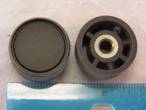 10 Black 1.25&#034; x .66&#034; Instrument Knobs 1/4&#034; Shaft Size