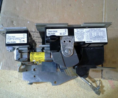 ALLEN-BRADLEY 1494V-DS30 &amp; FS30 DISCONNECT SWITCH, 30A, 600VAC/250VDC, 3-POLE