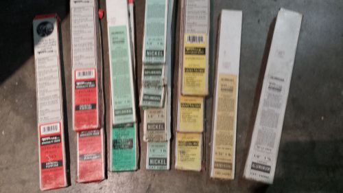 Forney welding rods, large assortment, 55% nickel, hard facing, superweld, alum for sale