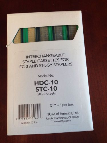 Itoya GREEN Staple Cassettes, 50-70 sheets, 3/8&#034; leg length