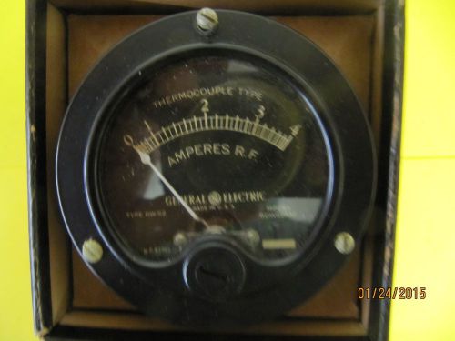 VINTAGE  0--4 R.F. AMPMETER BY G.E.