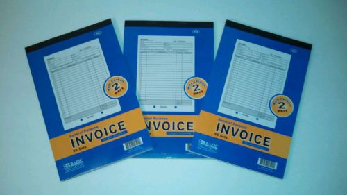 Lot of 3 General Purpose Invoice Books Carbon Copies