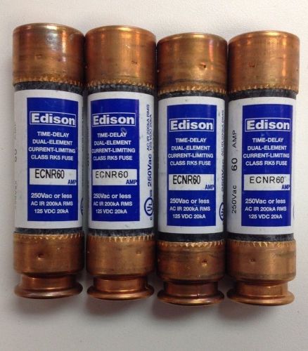 General Purpose Fuses 60AMP 250Volt (Lot of 4)