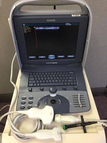 Siemens Acuson Cypress Plus Portable Ultrasound System with 3V2C &amp; 7L3