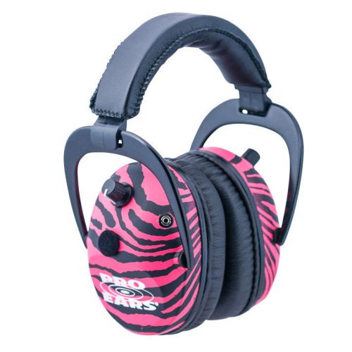 Pro Ears Predator Gold Zebra Electronic Earmuff