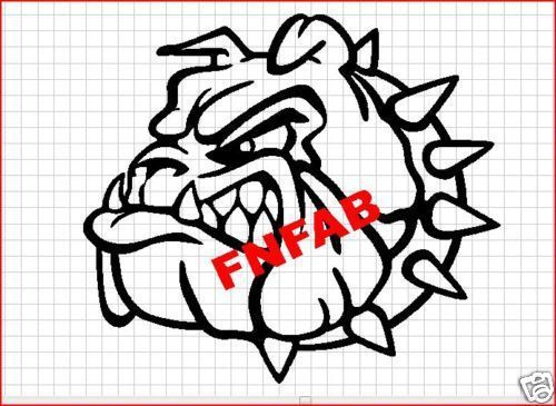 Growling bull dog cnc ready .dxf format clipt art. for sale