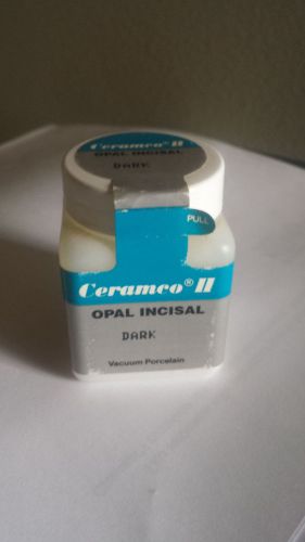 DENTAL LAB PORCELAIN CERAMCO II SILVER DARK INCISAL UNOPENED 1 OZ.