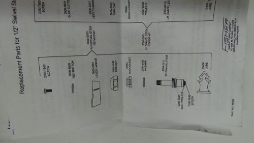 Fisher 3000-0001 left hand swivel stem repair kit new made in usa for sale