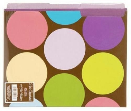 12 Count Hot Chocolate! Jackie Polka Dot Circle File Folder School Supplies