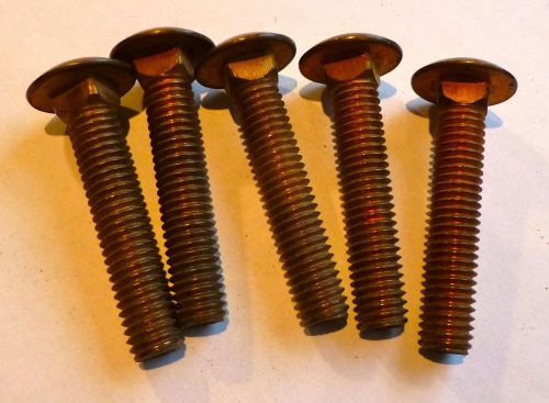 5 Marine grade silicon bronze carriage bolt 3/8 - 16  full thread, 2&#034; long