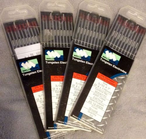 4 Packages of Weldmark Tungsten Electrodes 3/32x7&#034;