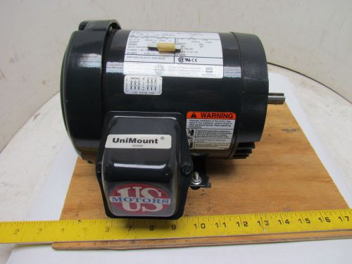 US Motors U12S2AC 3-Phase AC Motor 1/2Hp 1745 RPM 208-230/460V 190/380V 56C