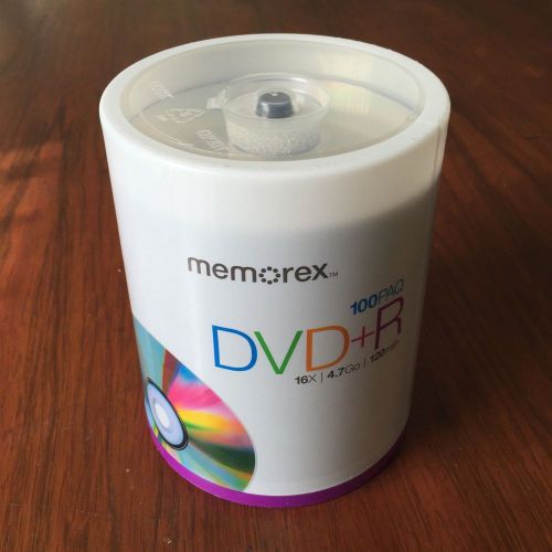Memorex 05621 DVD+R, 4.7GB, 16X, Spindle, Silver 100/Pack