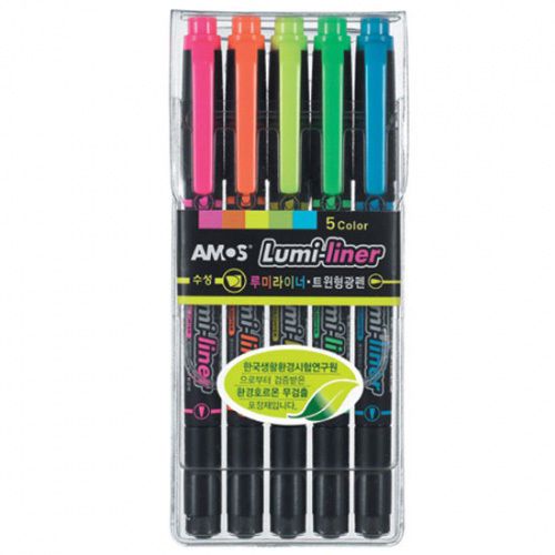 AMOS Lumi liner Twin Highlighter 5 Colors Set