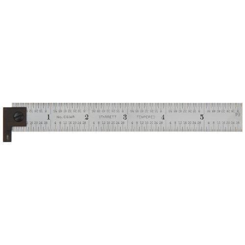 Starrett CH604R-6 6 2-Sided Steel Ruler with Hook New