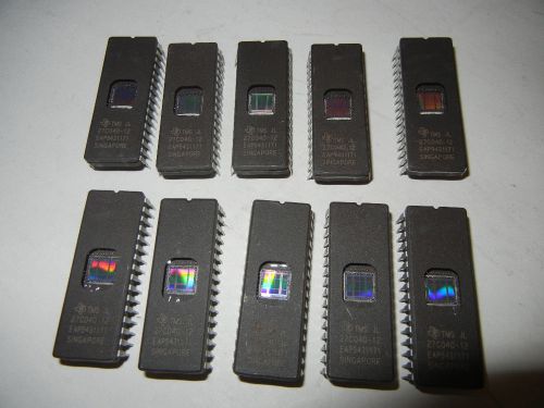 TMS27C040-12,  UV EPROM, 27C040  Lot Of 10 Pcs.