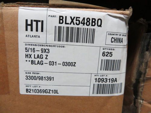 HTI BLX548BQ 5/16 - 9/3 HX LAG Z  QTY 625