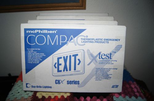 NEW MCPHILBEN COMPAC THERMOPLASTIC EXIT SIGN 120/277 INPUT CXXL3GB