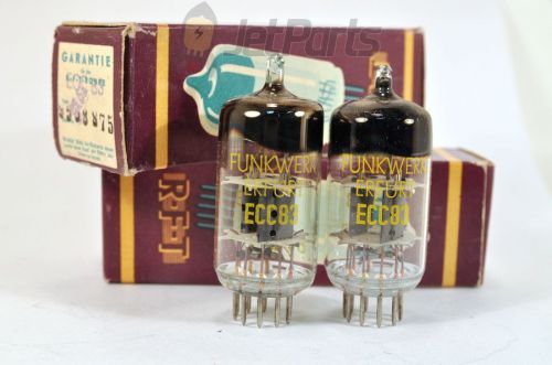 2 x ECC83 12AX7 ECC803 RFT FUNKWERK TUBES! NOS! NOS! RARE! LOOK! BOXED