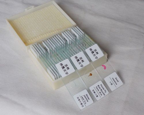 25Pcs Prepared Basic Science Microscope Slides in Box for Student 2box/lot