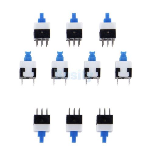 10pcs 6pin Self-locking Type Button Switch Push Button Switch Control 8X8mm