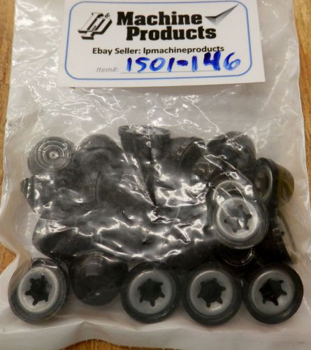 Black plastic nut cap, 5/16 stud dia, .835 cap dia, .440 height - new bag of 25 for sale